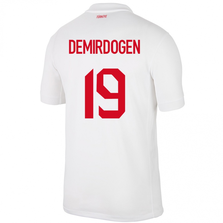 Kids Football Turkey Neslihan Demirdögen #19 White Home Jersey 24-26 T-Shirt Za