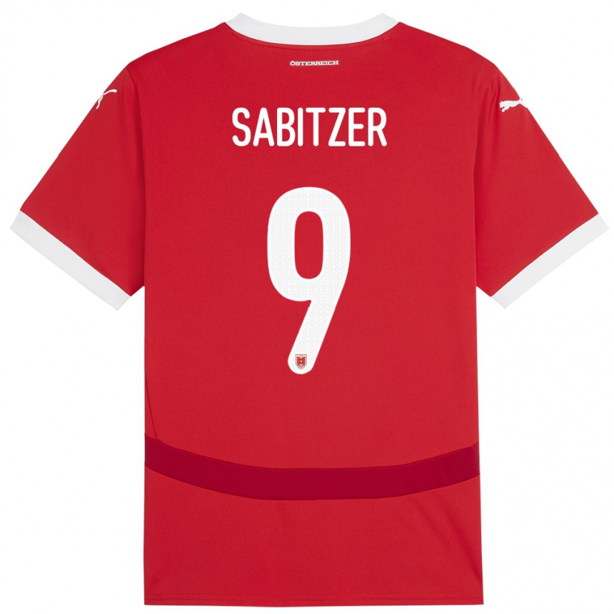 Kids Football Austria Marcel Sabitzer #9 Red Home Jersey 24-26 T-Shirt Za