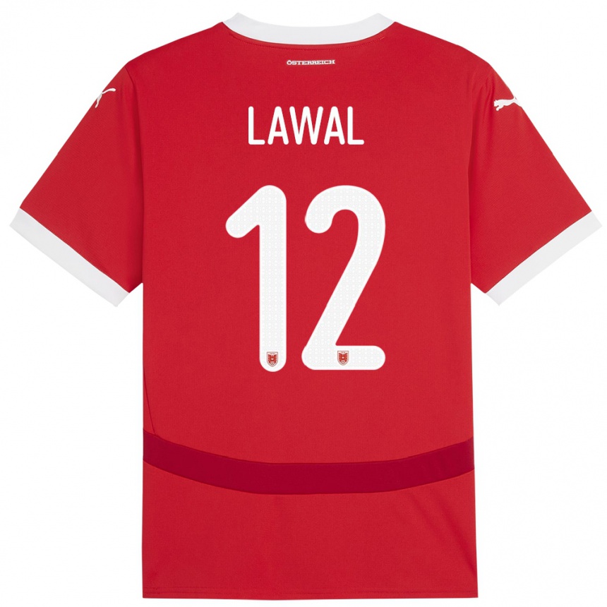 Kids Football Austria Tobias Lawal #12 Red Home Jersey 24-26 T-Shirt Za