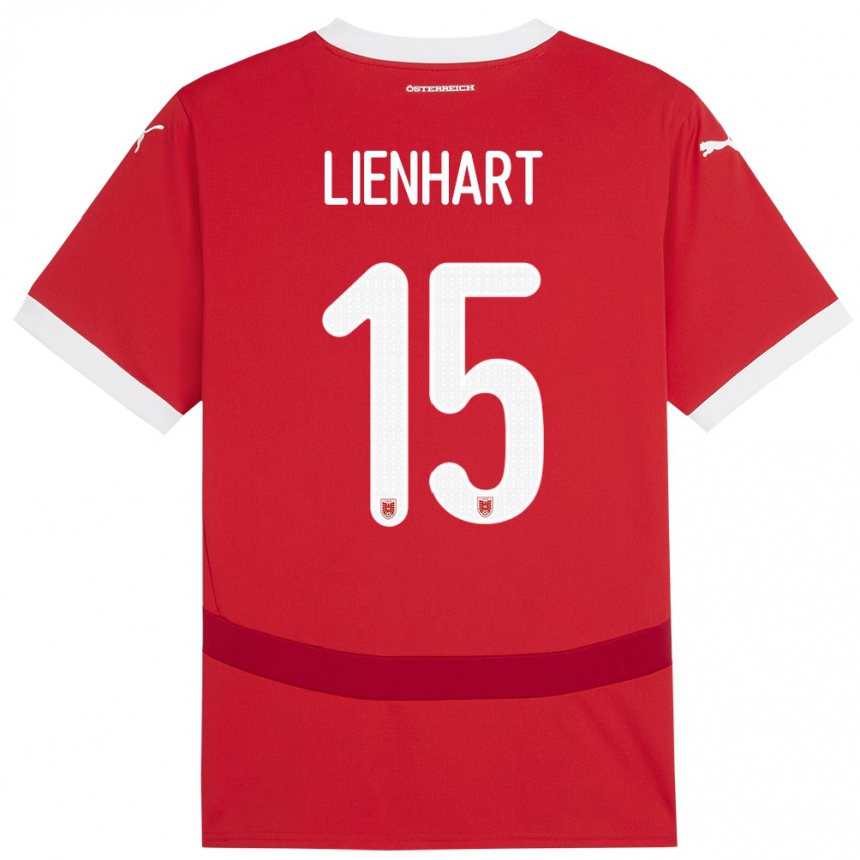 Kids Football Austria Philipp Lienhart #15 Red Home Jersey 24-26 T-Shirt Za