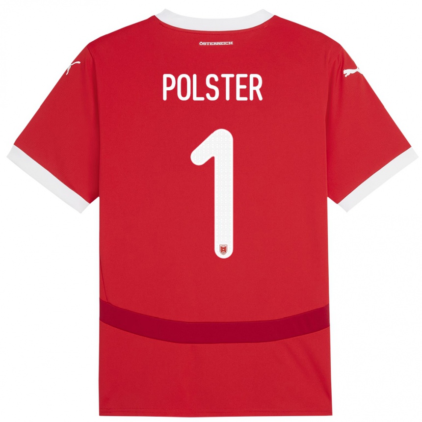 Kids Football Austria Nikolas Polster #1 Red Home Jersey 24-26 T-Shirt Za