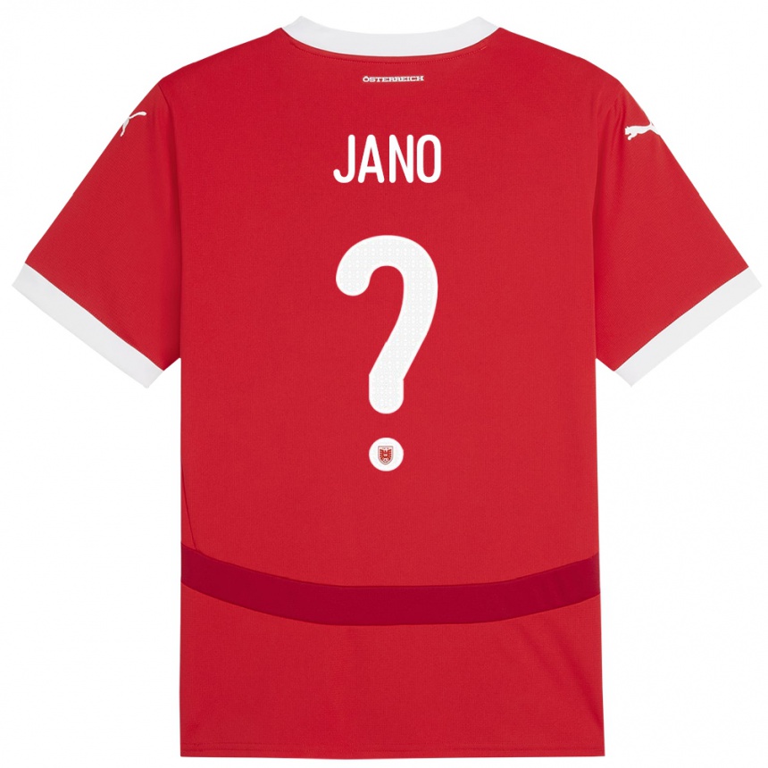 Kids Football Austria Zeteny Jano #0 Red Home Jersey 24-26 T-Shirt Za