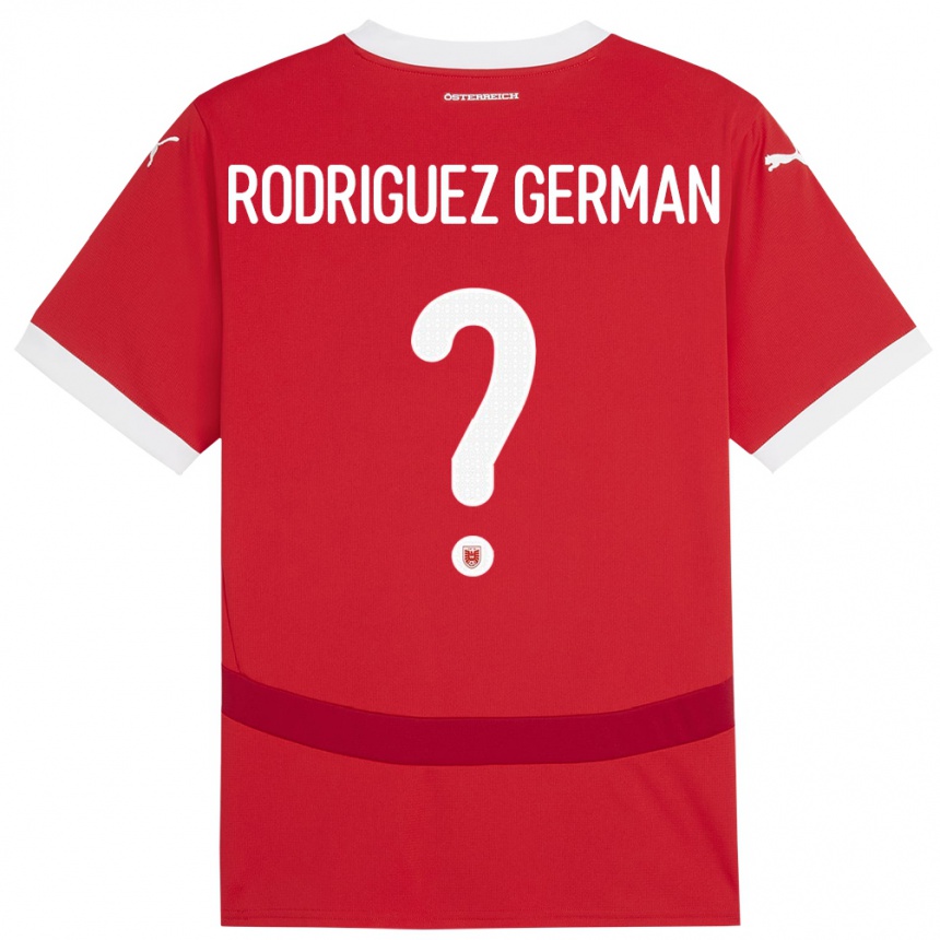 Kids Football Austria Ryan Rodriguez German #0 Red Home Jersey 24-26 T-Shirt Za