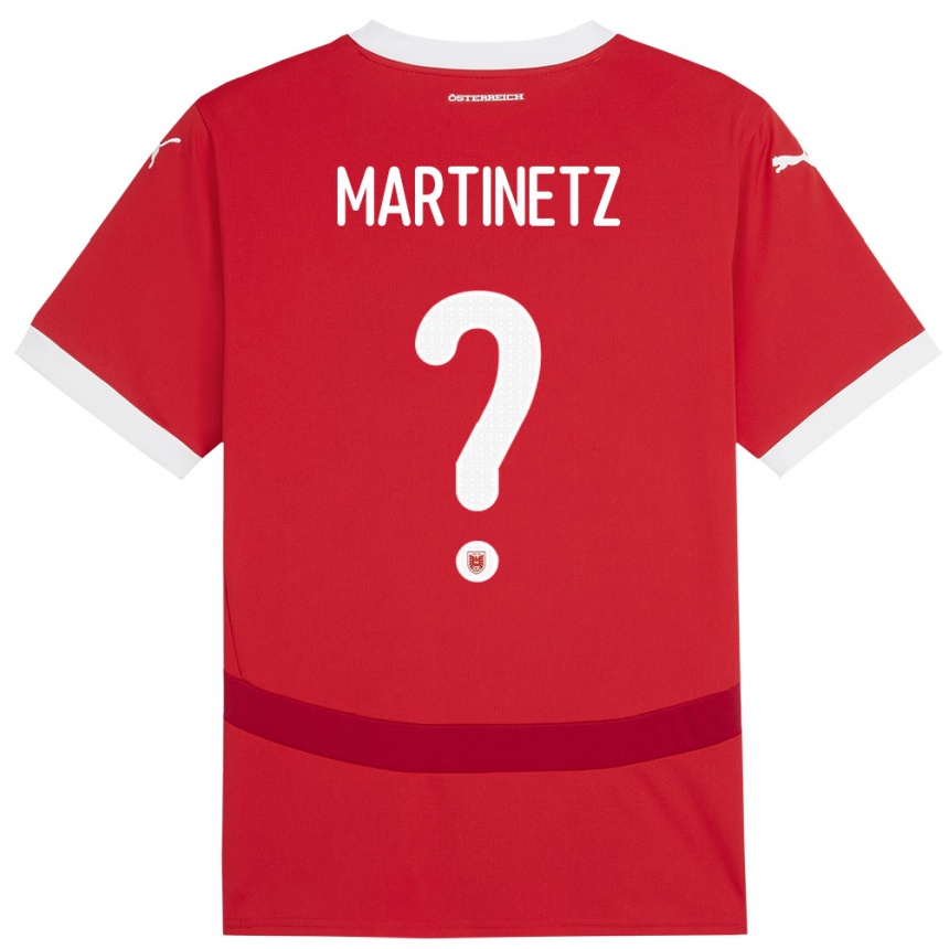 Kids Football Austria Gregor Martinetz #0 Red Home Jersey 24-26 T-Shirt Za