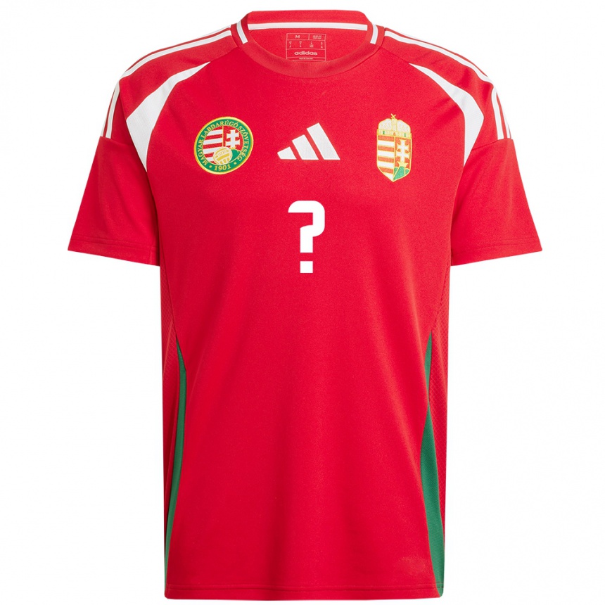 Kids Football Hungary Adrián Dénes #0 Red Home Jersey 24-26 T-Shirt Za