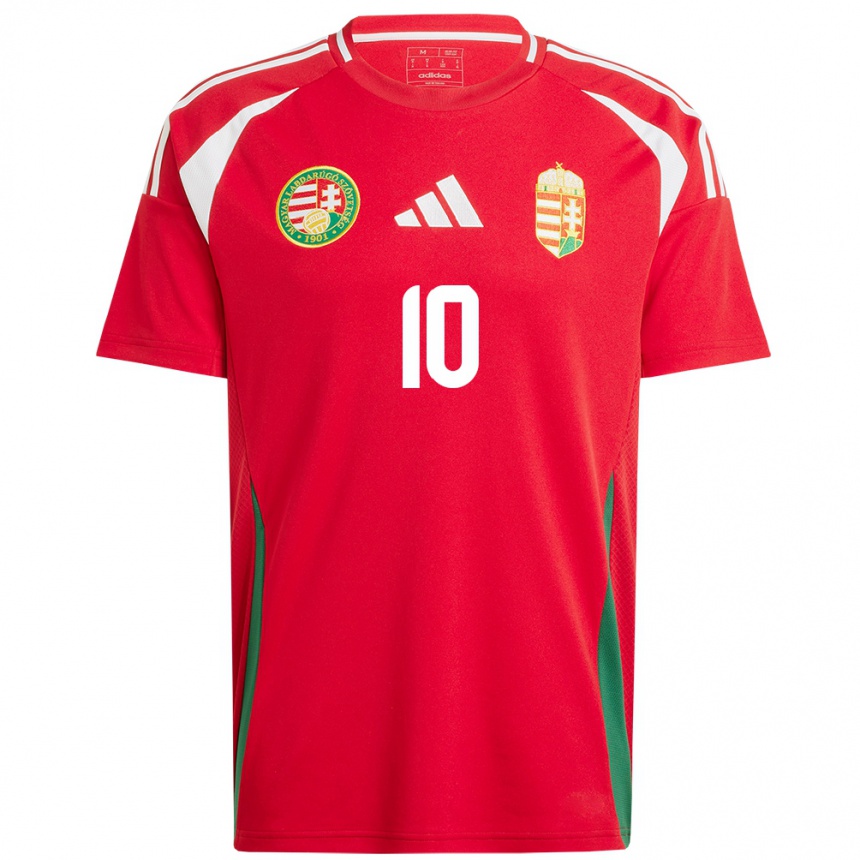 Kids Football Hungary Hunor Németh #10 Red Home Jersey 24-26 T-Shirt Za