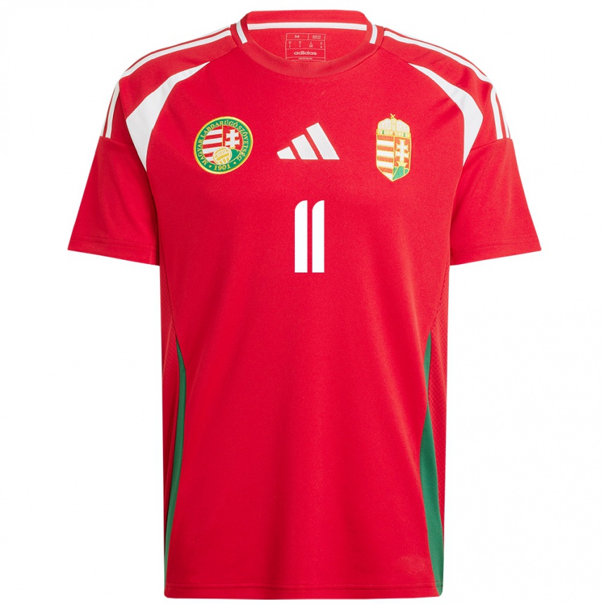 Kids Football Hungary Zalán Kerezsi #11 Red Home Jersey 24-26 T-Shirt Za