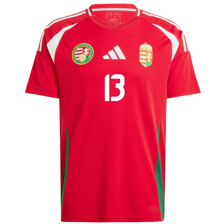 Kids Football Hungary András Schäfer #13 Red Home Jersey 24-26 T-Shirt Za