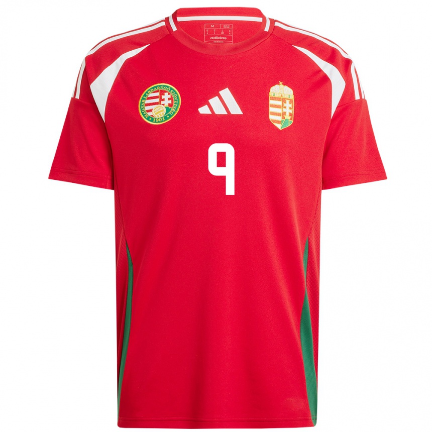 Kids Football Hungary András Németh #9 Red Home Jersey 24-26 T-Shirt Za