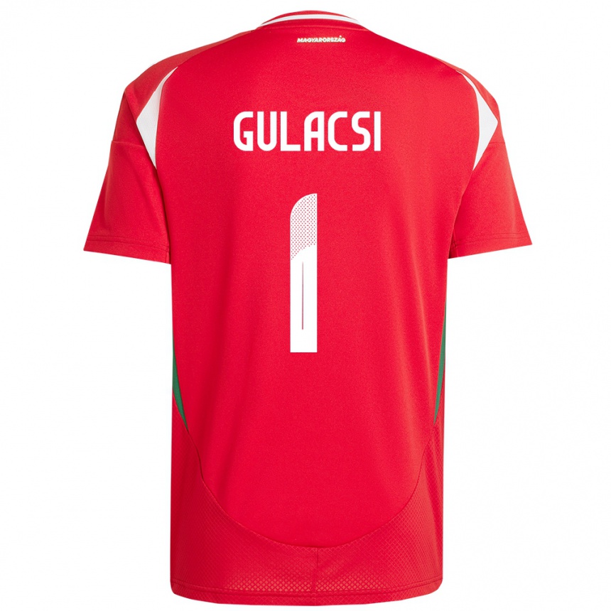 Kids Football Hungary Péter Gulácsi #1 Red Home Jersey 24-26 T-Shirt Za