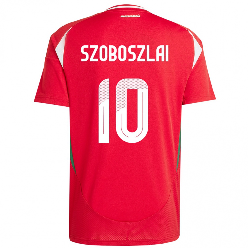 Kids Football Hungary Dominik Szoboszlai #10 Red Home Jersey 24-26 T-Shirt Za