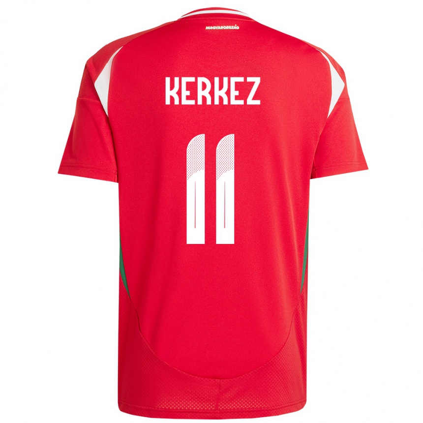 Kids Football Hungary Milos Kerkez #11 Red Home Jersey 24-26 T-Shirt Za