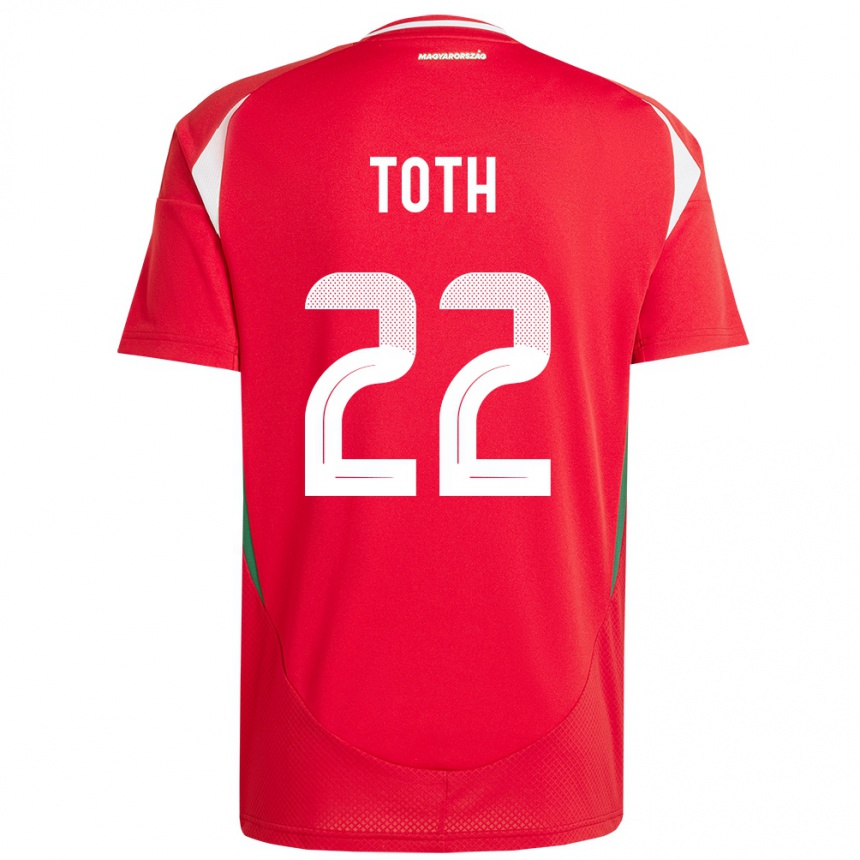 Kids Football Hungary Balázs Tóth #22 Red Home Jersey 24-26 T-Shirt Za