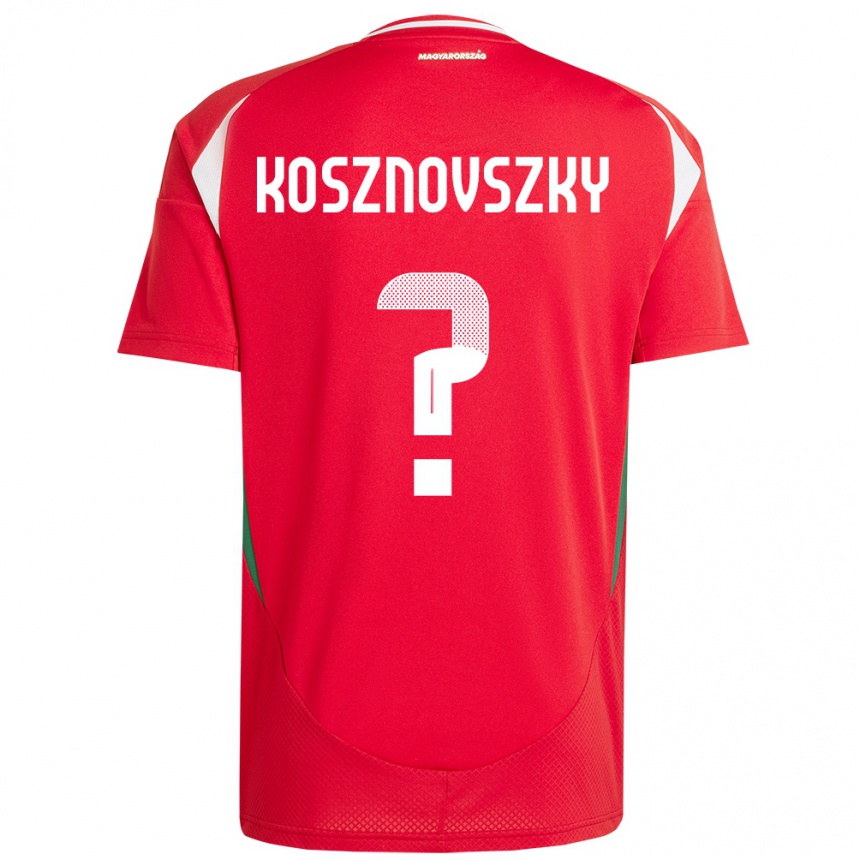 Kids Football Hungary Márk Kosznovszky #0 Red Home Jersey 24-26 T-Shirt Za