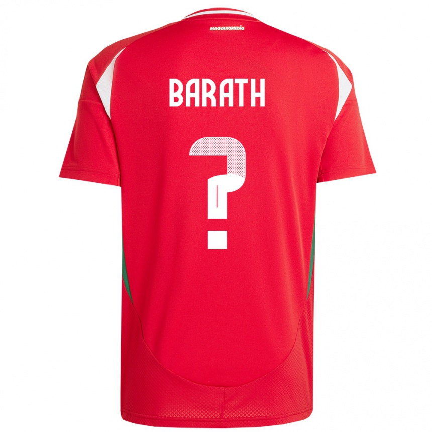 Kids Football Hungary Péter Baráth #0 Red Home Jersey 24-26 T-Shirt Za