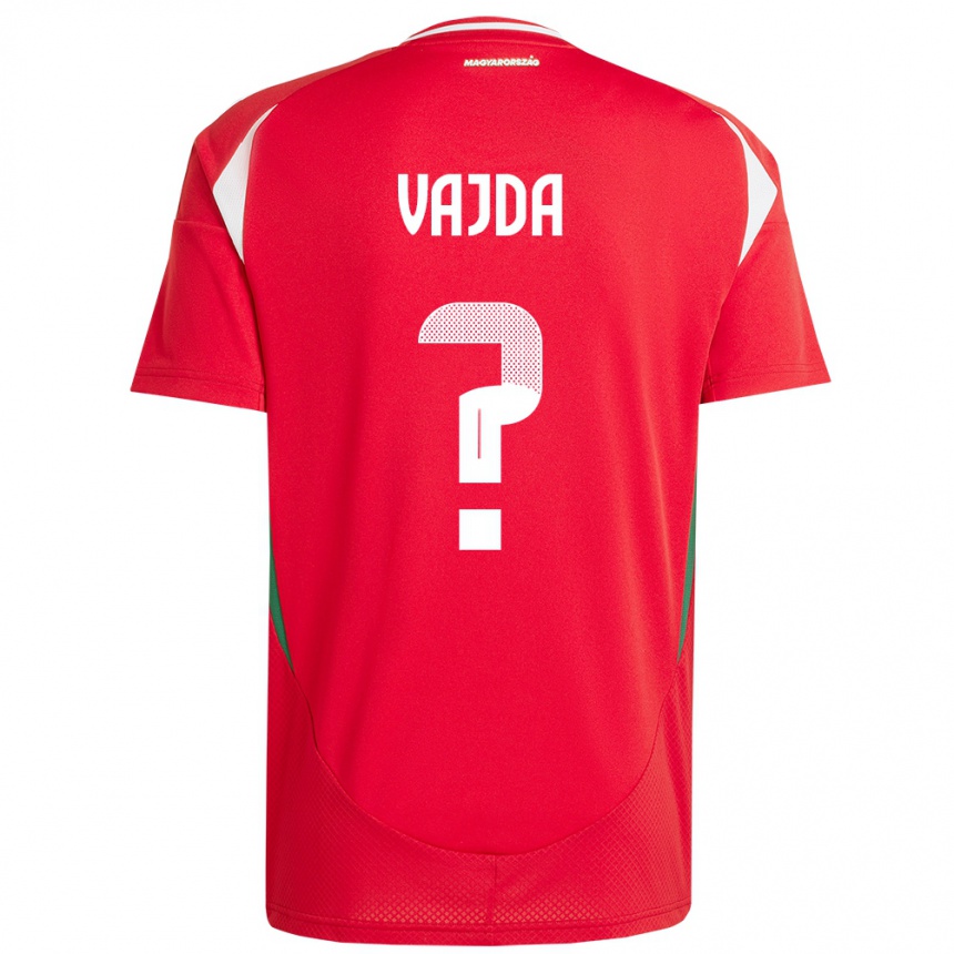 Kids Football Hungary Botond Vajda #0 Red Home Jersey 24-26 T-Shirt Za