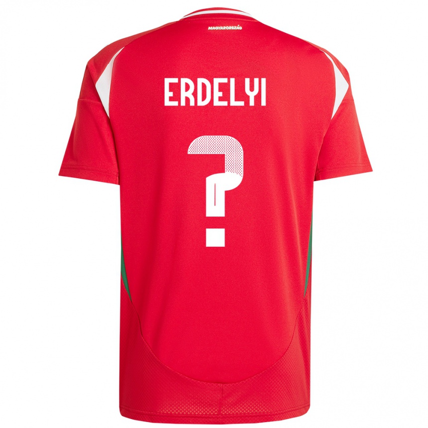 Kids Football Hungary Benedek Erdélyi #0 Red Home Jersey 24-26 T-Shirt Za