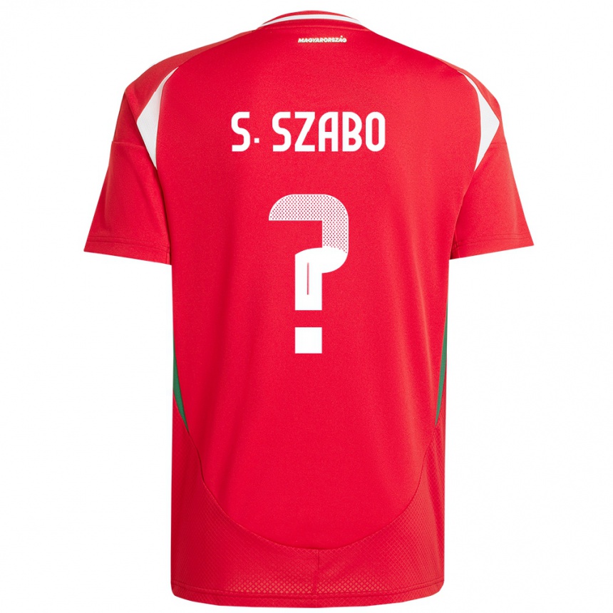 Kids Football Hungary Szilárd Szabó #0 Red Home Jersey 24-26 T-Shirt Za