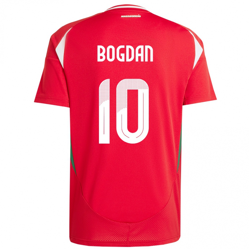 Kids Football Hungary Hunor Bogdán #10 Red Home Jersey 24-26 T-Shirt Za