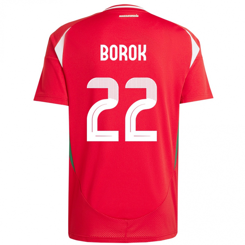 Kids Football Hungary Dorina Borók #22 Red Home Jersey 24-26 T-Shirt Za