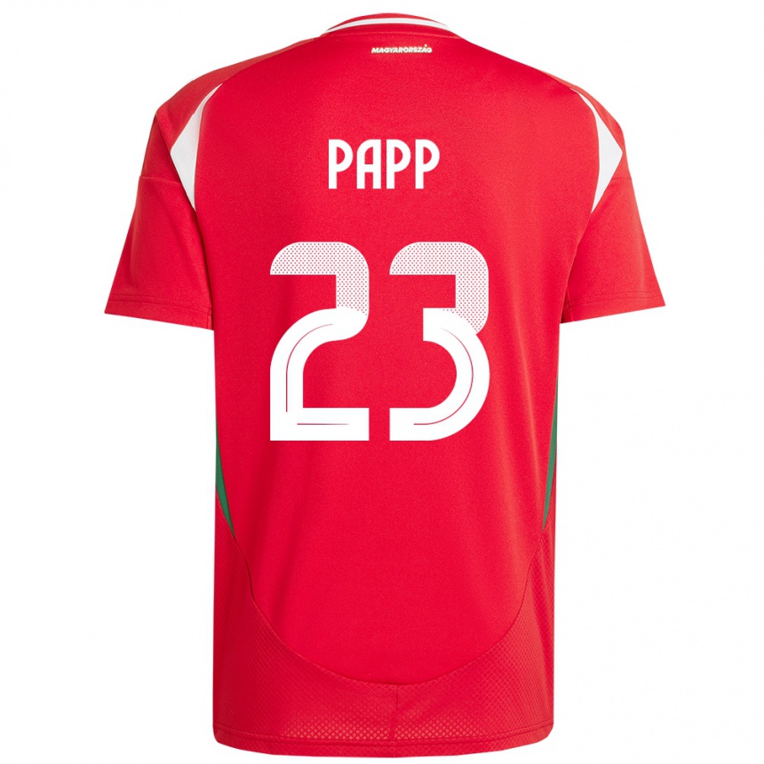 Kids Football Hungary Luca Papp #23 Red Home Jersey 24-26 T-Shirt Za