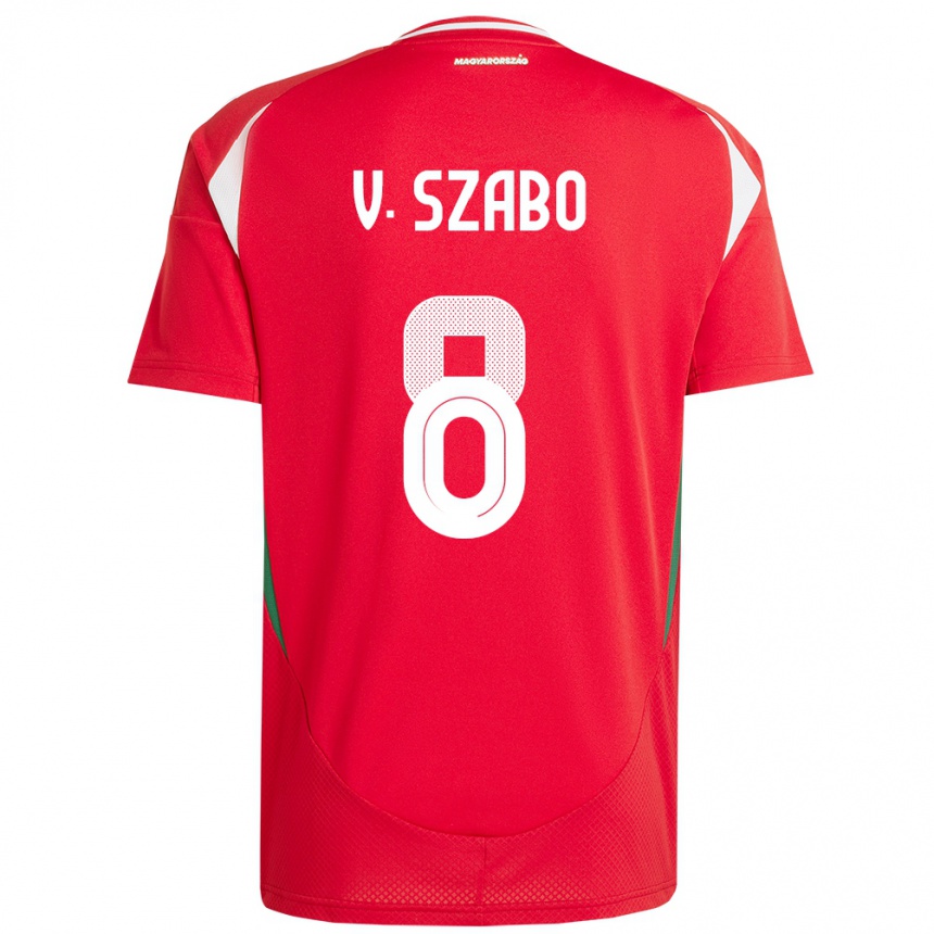 Kids Football Hungary Viktória Szabó #8 Red Home Jersey 24-26 T-Shirt Za