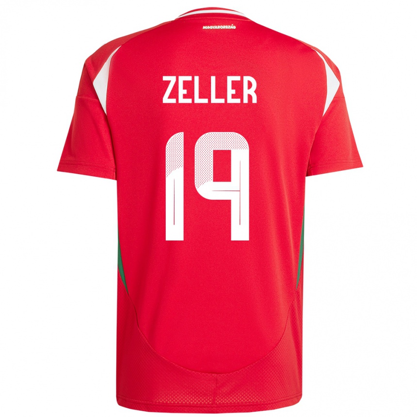 Kids Football Hungary Dóra Zeller #19 Red Home Jersey 24-26 T-Shirt Za