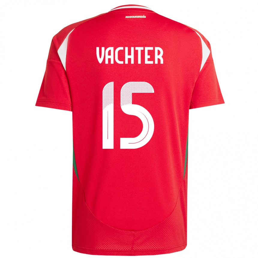 Kids Football Hungary Fanni Vachter #15 Red Home Jersey 24-26 T-Shirt Za