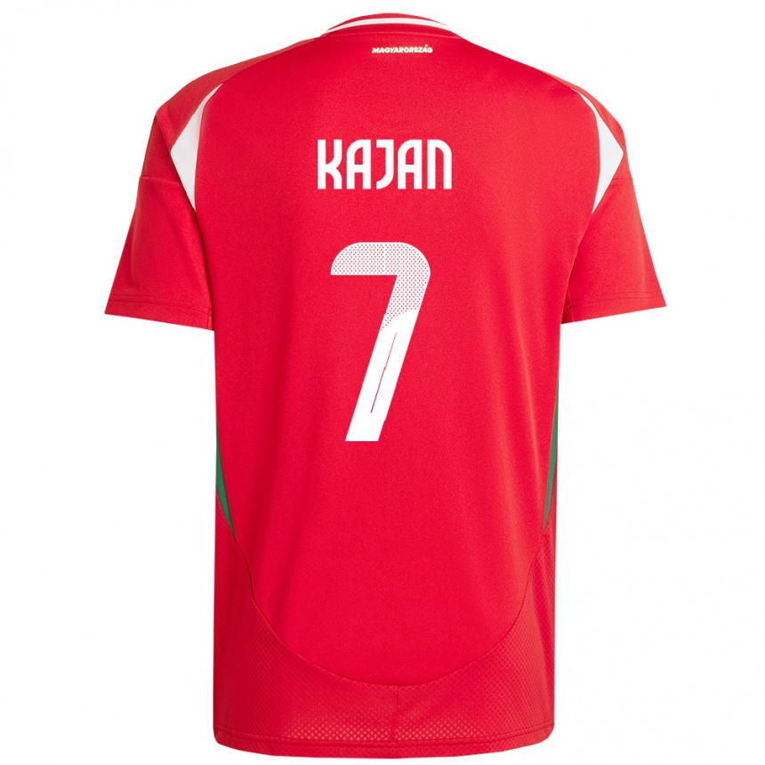 Kids Football Hungary Zsanett Kaján #7 Red Home Jersey 24-26 T-Shirt Za