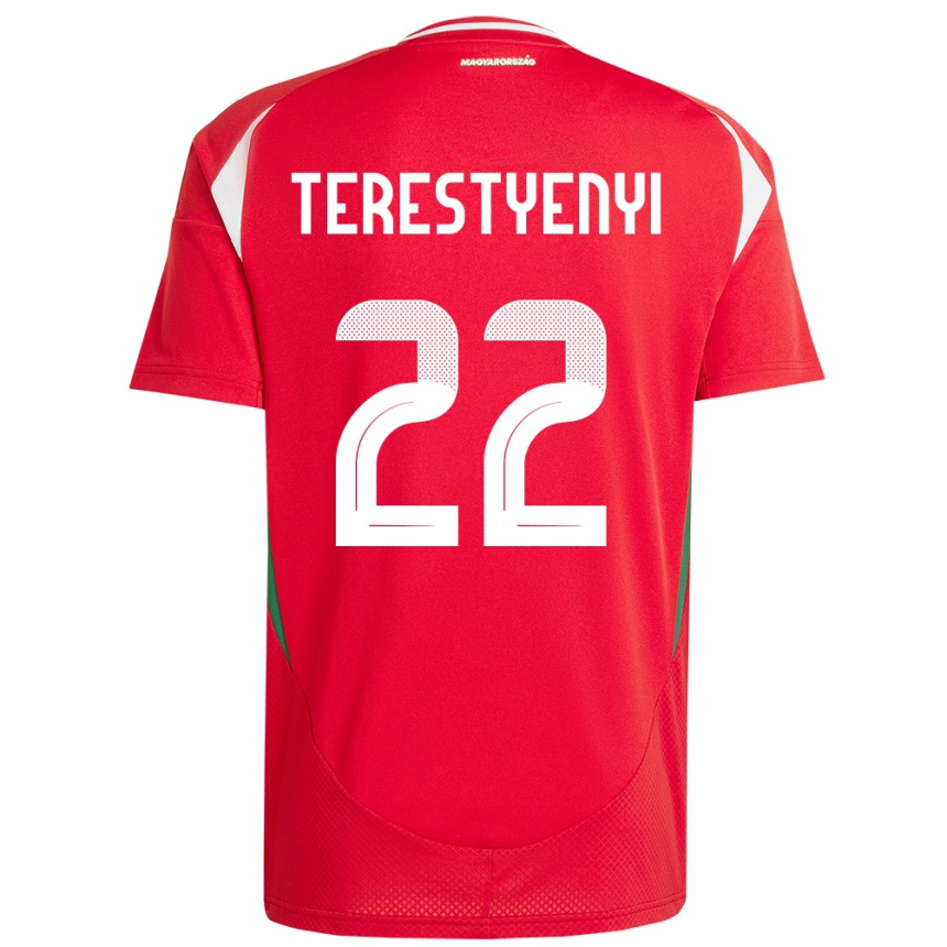 Kids Football Hungary Anna Terestyényi #22 Red Home Jersey 24-26 T-Shirt Za