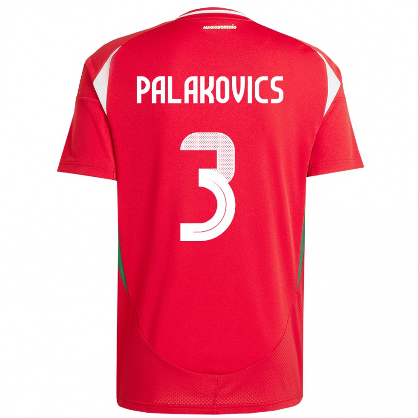 Kids Football Hungary Laura Palakovics #3 Red Home Jersey 24-26 T-Shirt Za