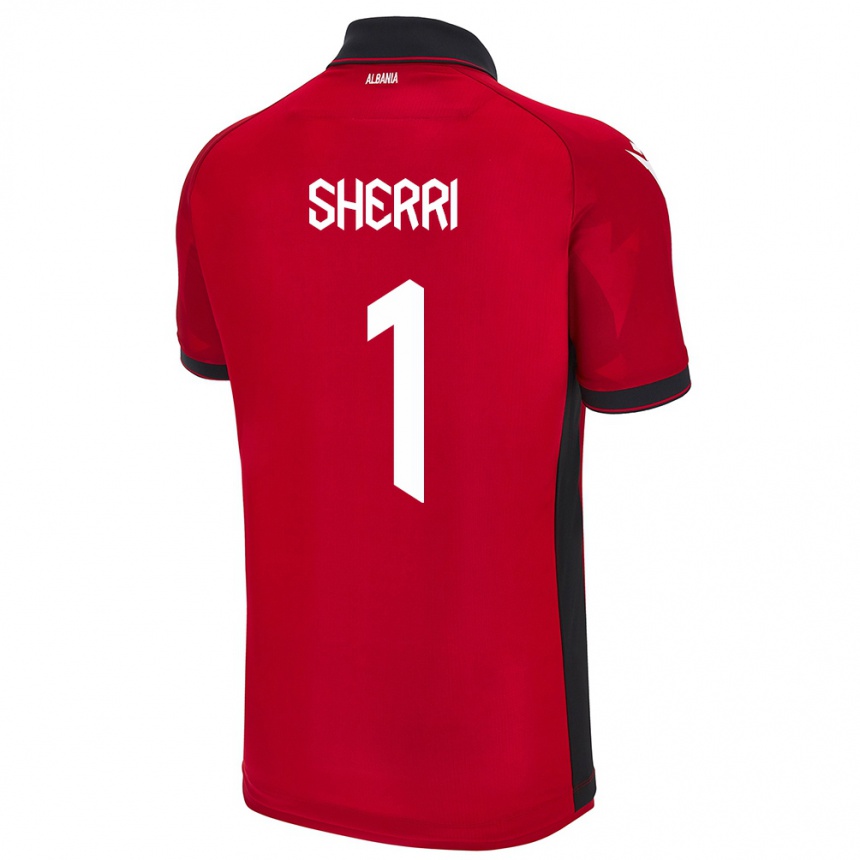 Kids Football Albania Alen Sherri #1 Red Home Jersey 24-26 T-Shirt Za