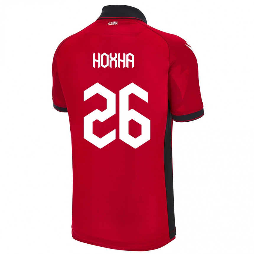 Kids Football Albania Arbër Hoxha #26 Red Home Jersey 24-26 T-Shirt Za