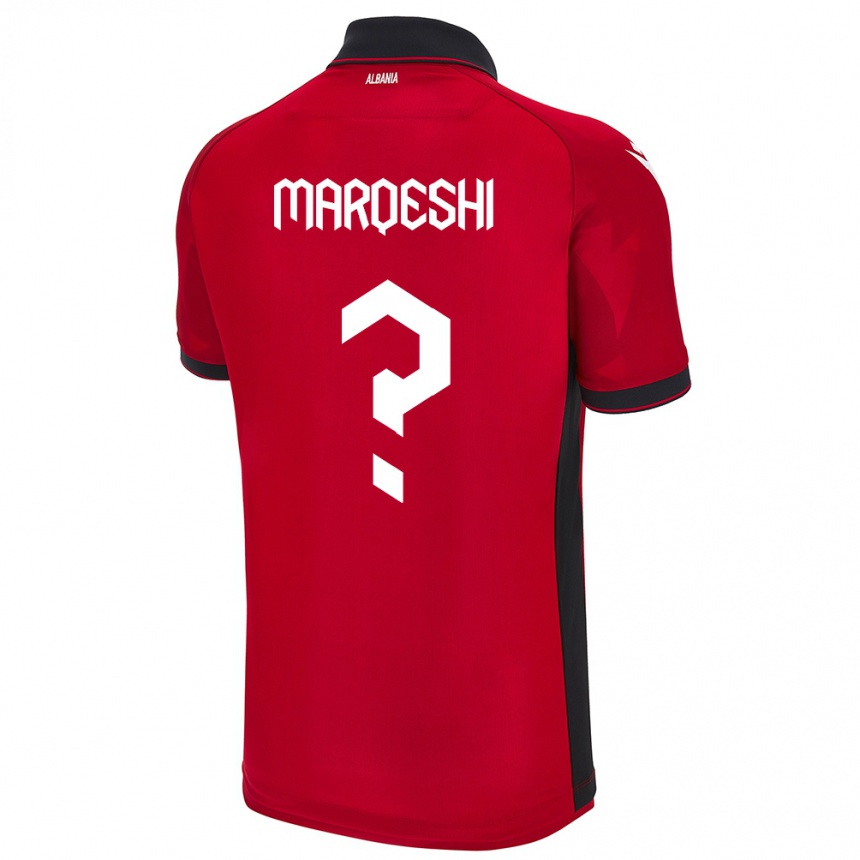 Kids Football Albania Ernesto Marqeshi #0 Red Home Jersey 24-26 T-Shirt Za