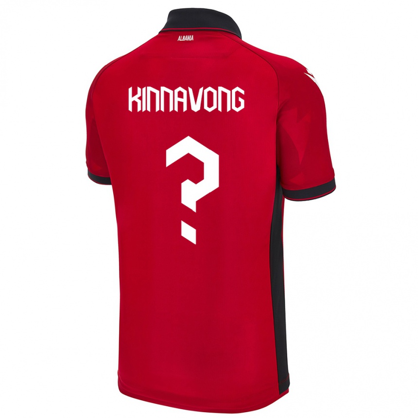 Kids Football Albania Jordan Kinnavong #0 Red Home Jersey 24-26 T-Shirt Za