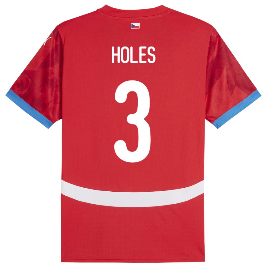 Kids Football Czech Republic Tomas Holes #3 Red Home Jersey 24-26 T-Shirt Za