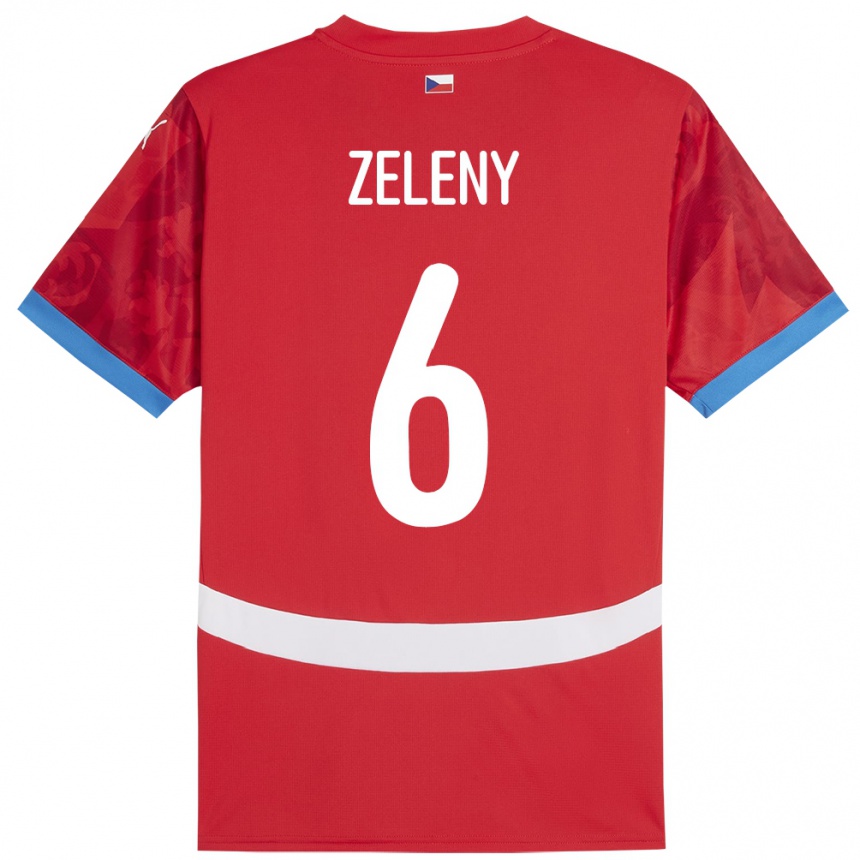 Kids Football Czech Republic Jaroslav Zelený #6 Red Home Jersey 24-26 T-Shirt Za