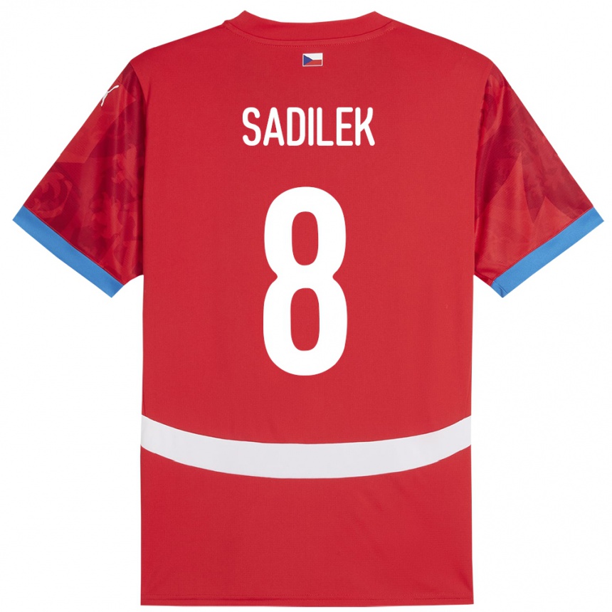 Kids Football Czech Republic Michal Sadílek #8 Red Home Jersey 24-26 T-Shirt Za