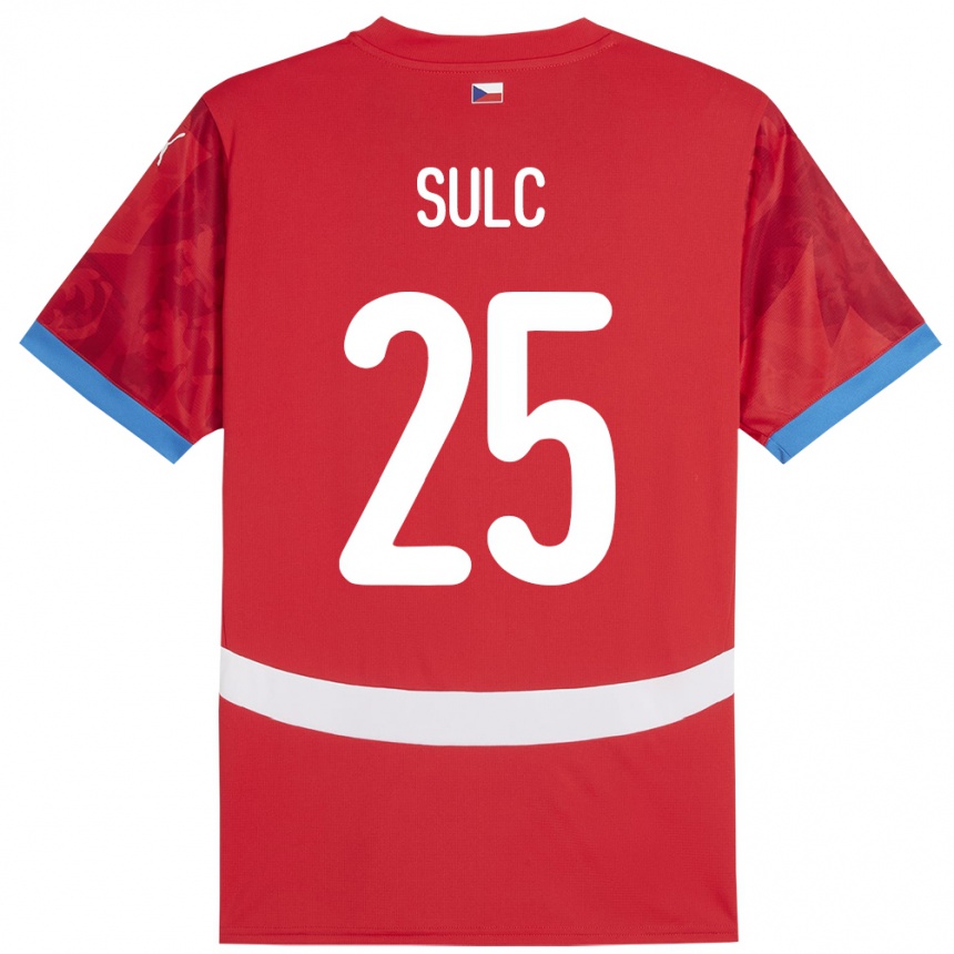 Kids Football Czech Republic Pavel Sulc #25 Red Home Jersey 24-26 T-Shirt Za