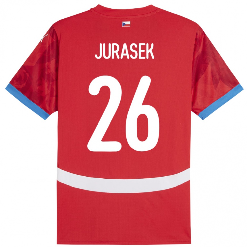 Kids Football Czech Republic Matej Jurasek #26 Red Home Jersey 24-26 T-Shirt Za