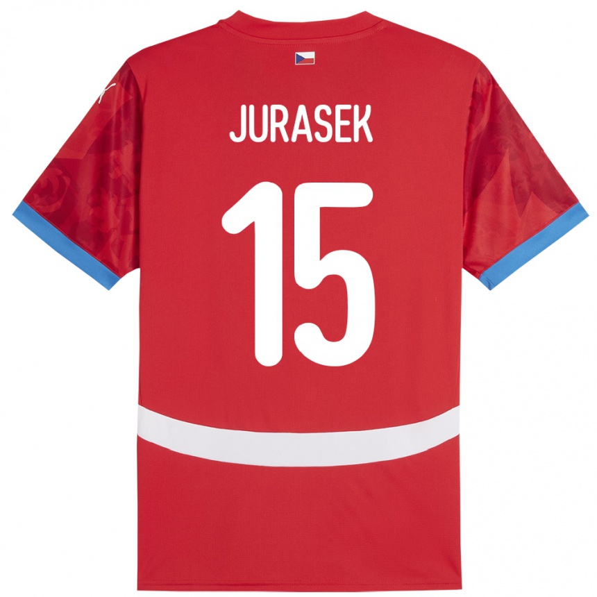 Kids Football Czech Republic David Jurásek #15 Red Home Jersey 24-26 T-Shirt Za