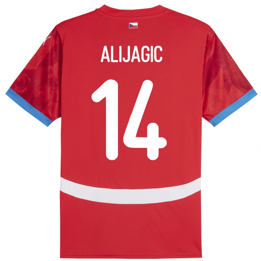 Kids Football Czech Republic Denis Alijagic #14 Red Home Jersey 24-26 T-Shirt Za