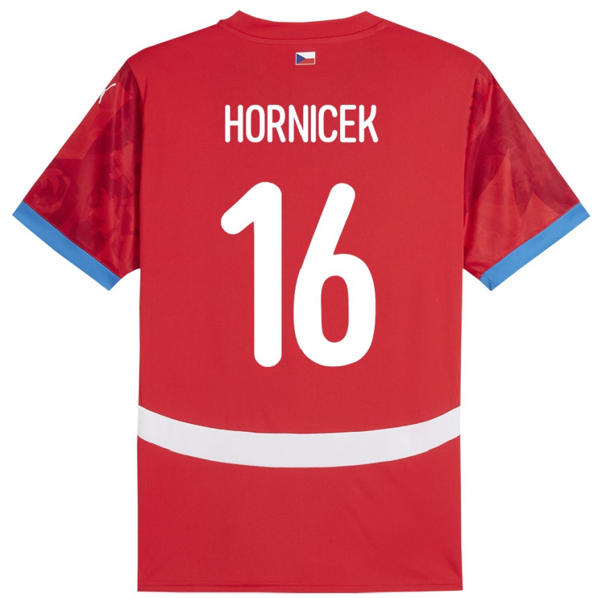 Kids Football Czech Republic Lukas Hornicek #16 Red Home Jersey 24-26 T-Shirt Za