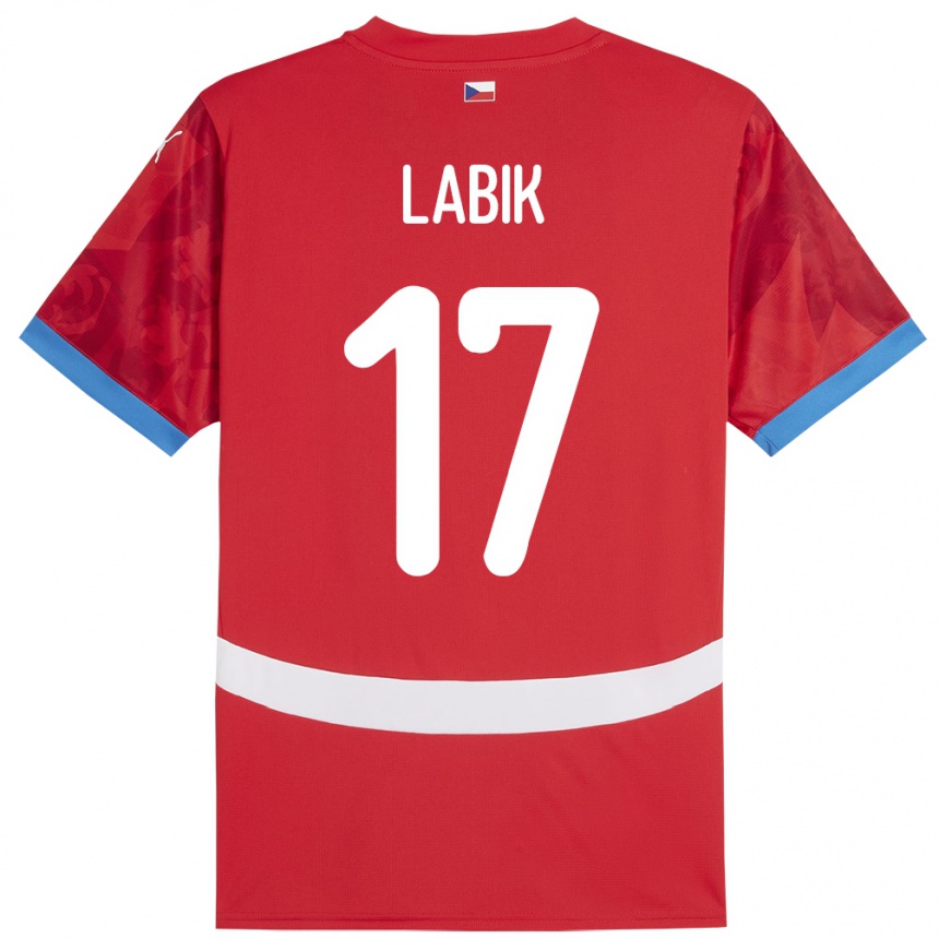 Kids Football Czech Republic Albert Labik #17 Red Home Jersey 24-26 T-Shirt Za