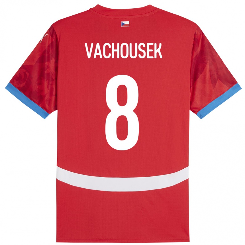 Kids Football Czech Republic Tadeas Vachousek #8 Red Home Jersey 24-26 T-Shirt Za