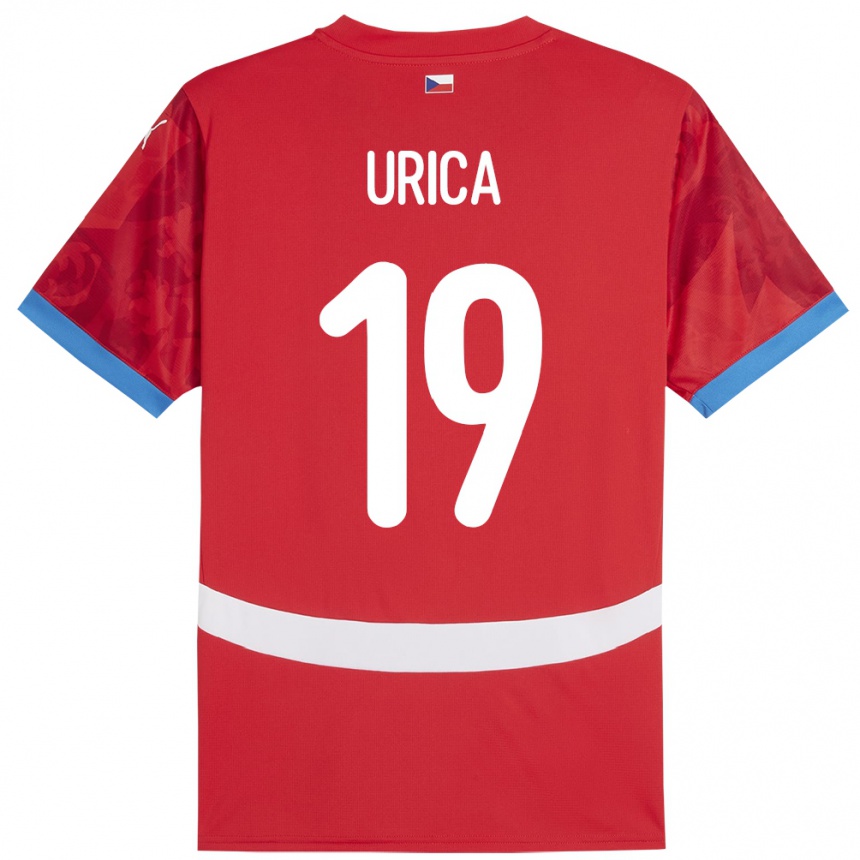 Kids Football Czech Republic Filip Urica #19 Red Home Jersey 24-26 T-Shirt Za