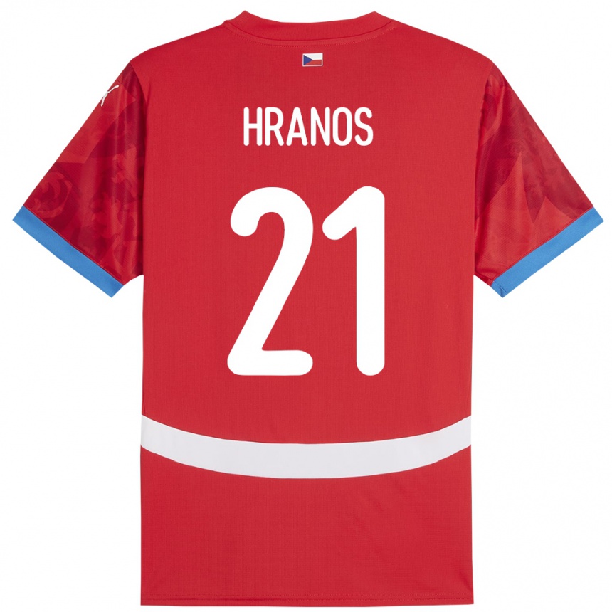 Kids Football Czech Republic Vojtech Hranos #21 Red Home Jersey 24-26 T-Shirt Za