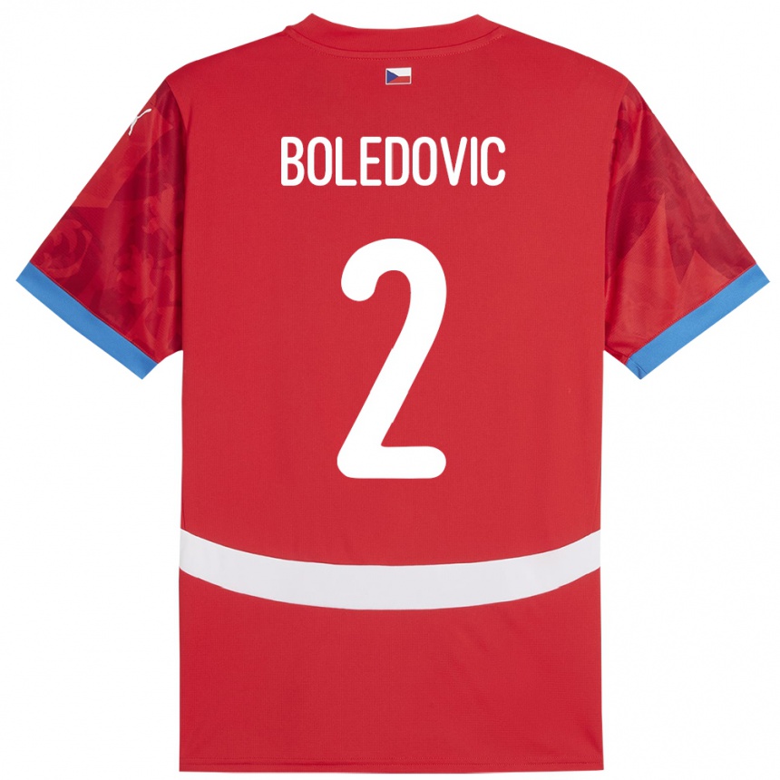 Kids Football Czech Republic Tobias Boledovic #2 Red Home Jersey 24-26 T-Shirt Za