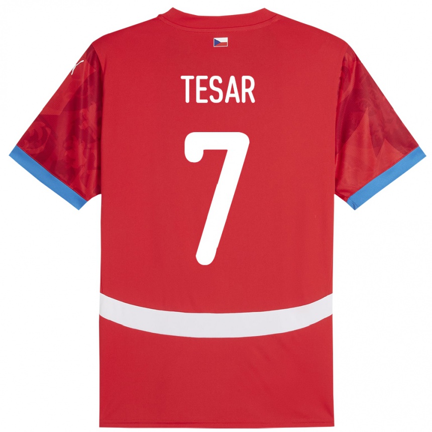 Kids Football Czech Republic Simon Tesar #7 Red Home Jersey 24-26 T-Shirt Za