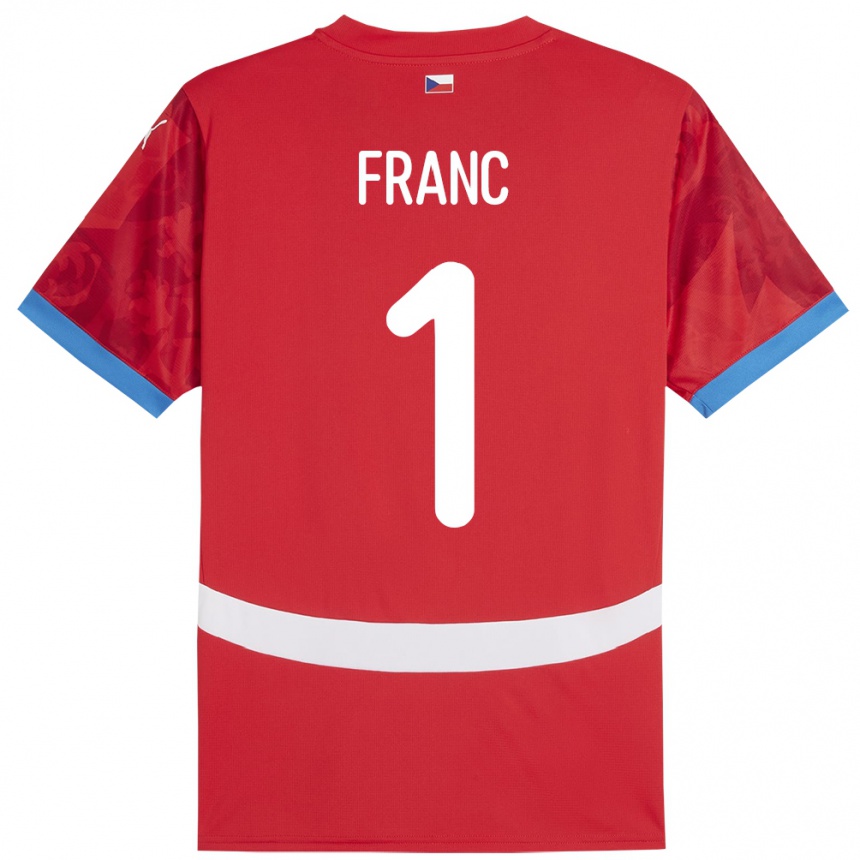 Kids Football Czech Republic Lukas Franc #1 Red Home Jersey 24-26 T-Shirt Za